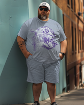 Ensemble de t-shirts grande taille pour hommes avec grand logo Northwestern University, costume de style sportif pour hommes